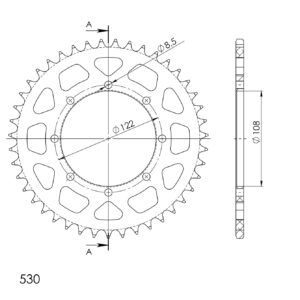 Supersprox Alumiini takaratas RAL-413:43 Punainen