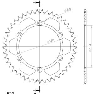 Supersprox Alumiini takaratas RAL-460:45 Sininen