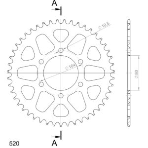 Supersprox Alumiini takaratas RAL-478:47 Vihreä