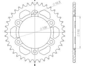 Supersprox Alumiini takaratas RAL-479:38 Musta