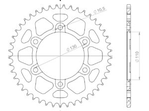 Supersprox Alumiini takaratas RAL-479:45 Musta