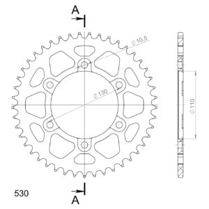 Supersprox Alumiini takaratas RAL-479:45 Musta