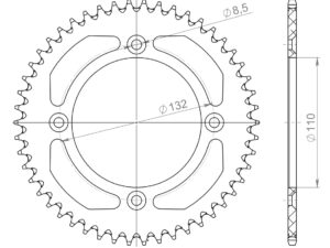Supersprox Alumiini takaratas RAL-898:50 Hopea