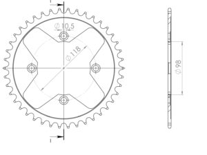 Supersprox Teräs takaratas  RFE-1761:42