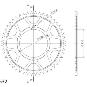 Supersprox Teräs Takaratas 1875:48 Musta