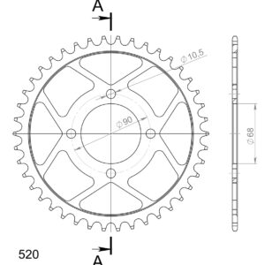 Supersprox Teräs takaratas 243.42