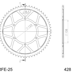 Supersprox / JT Teräs takaratas 25.60