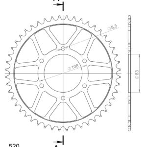 Supersprox Teräs takaratas  RFE-404:44