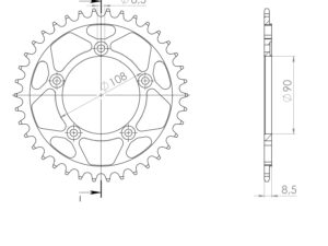 Supersprox Teräs Takaratas 491:40 Musta