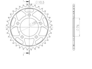 Supersprox Teräs takaratas  RFE-7092:36