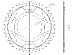 Supersprox Teräs takaratas  RFE-745:42 Kulta