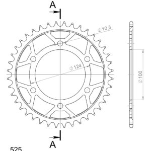 Supersprox Teräs takaratas  RFE-745:42 Kulta