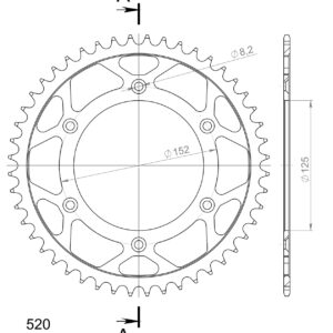Supersprox Teräs takaratas  RFE-8000:48