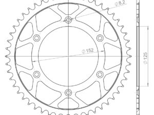 Supersprox Teräs takaratas  RFE-8000:50