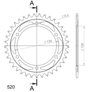 Supersprox Teräs takaratas 846.37