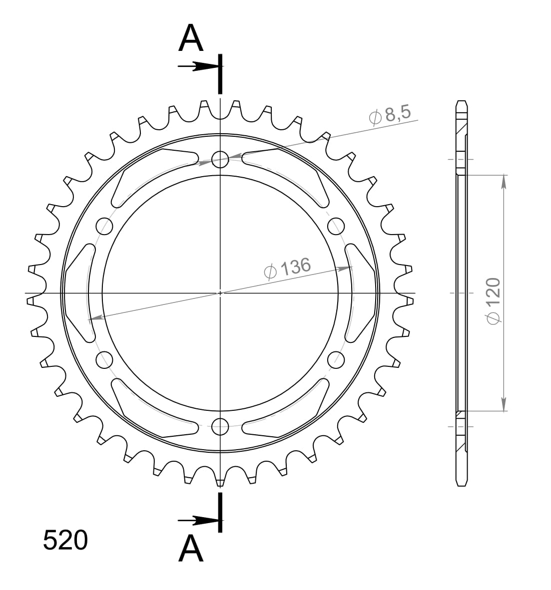 Supersprox Teräs takaratas 846.37