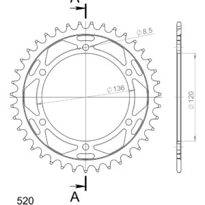 Supersprox / JT Teräs takaratas 846.39