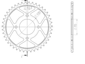 Supersprox / JT Teräs takaratas 852.41