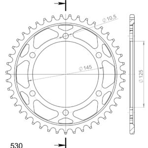 Supersprox Teräs Takaratas 865:43 Musta