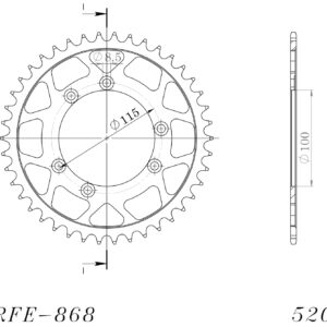 Supersprox Teräs takaratas  RFE-868:40