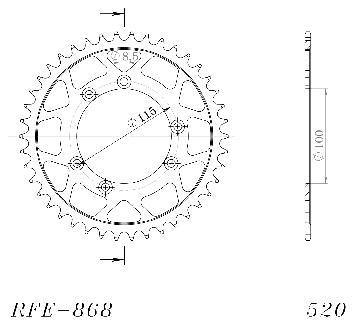 Supersprox Teräs takaratas RFE-868:40