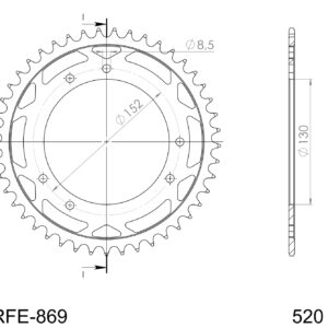 Supersprox Teräs takaratas  RFE-869:45