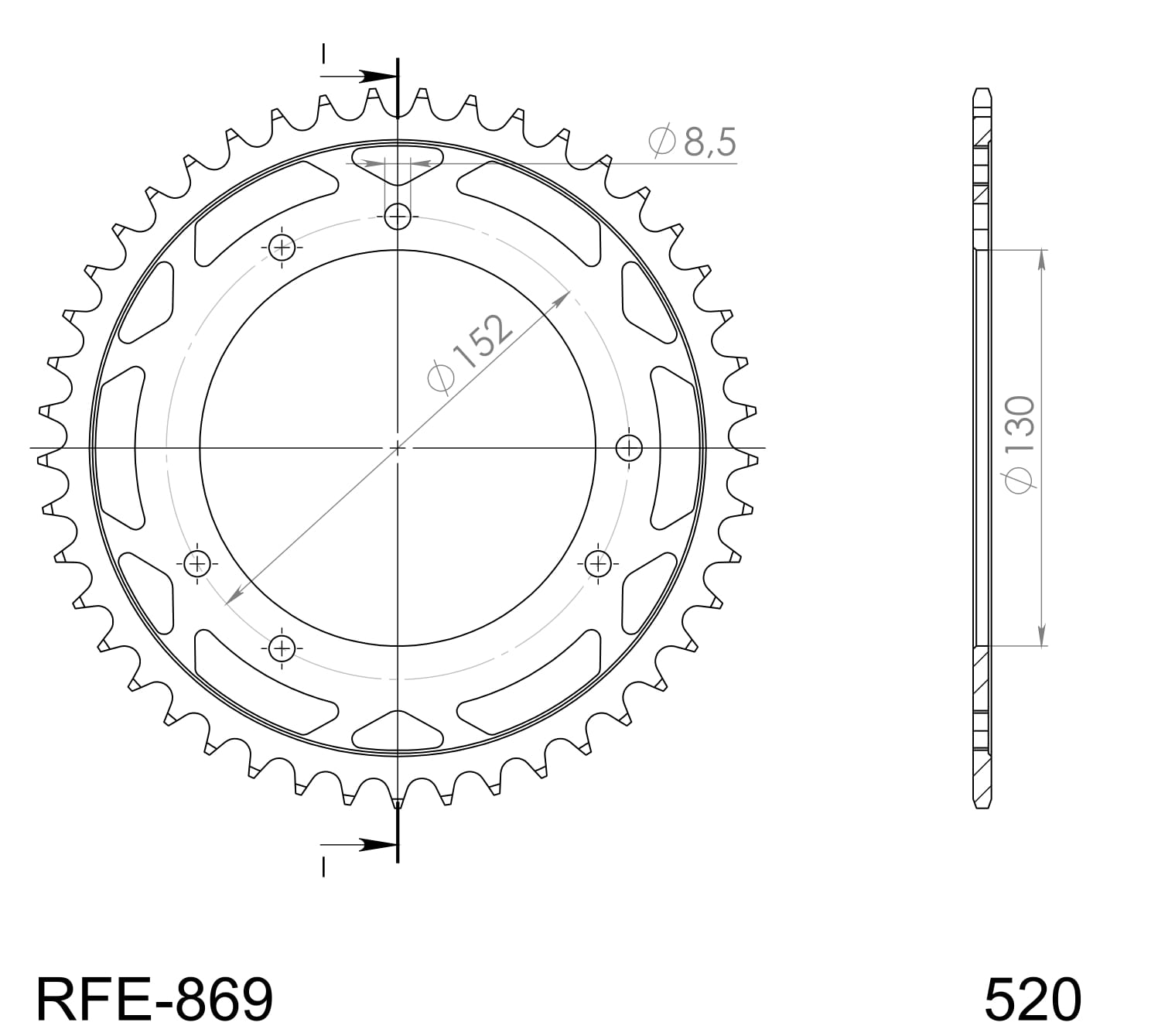Supersprox Teräs takaratas RFE-869:45
