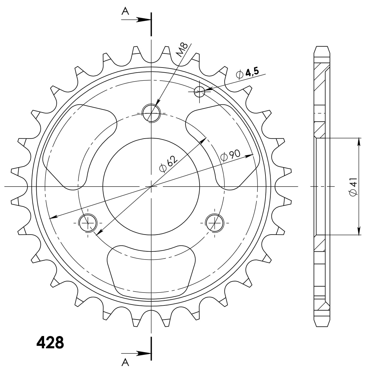 Supersprox Teräs takaratas RFE-883:28