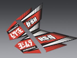 Yoshimura RS-4 MUFFLER DECAL SET (4 pcs)