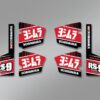 Yoshimura MUFFLER BADGE RS-9 Decal Set (6 pcs)