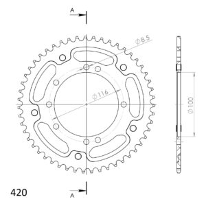 Supersprox Stealth Takaratas KA KX80/85 Kulta 51