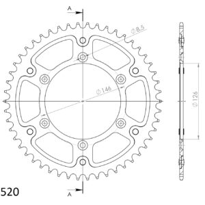 Supersprox Stealth Takaratas SU RM/RMZ/125/250/450 Kulta 48