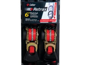 Caliber Retrax 6' Self rewind tiedown strap kit (2pc)