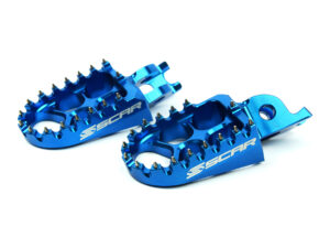 Scar Evolution Footpegs - Honda/Kawasaki  Blue color