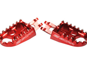 Scar Evolution Footpegs - Honda/Kawasaki  Red color
