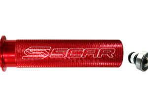 Scar Aluminum Throttle Tube + Bearing - Honda Red color