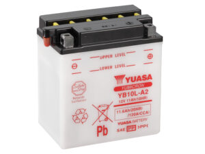 Yuasa akku, YB10L-A2 (cp) Happopatruuna mukana (4)