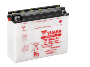 Yuasa akku, YB16AL-A2 (cp) Happopatruuna mukana (4)