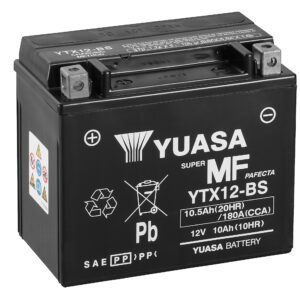 Yuasa akku, YTX12-BS (cp) Happopatruuna mukana (4)