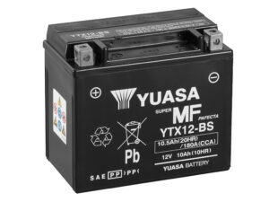 Yuasa akku, YTX12-BS (cp) Happopatruuna mukana (4)