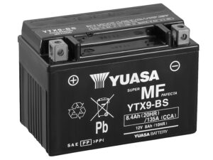 Yuasa akku, YTX9-BS (cp) Happopatruuna mukana (5)