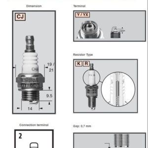 Champion Sytytystulppa RCJ7Y, 24 kpl korjaamopakkaus