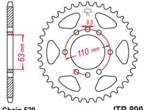 JT Rear Sprocket JTR890.45