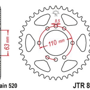 JT Rear Sprocket JTR890.45